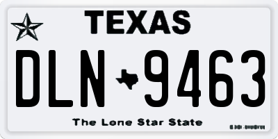 TX license plate DLN9463