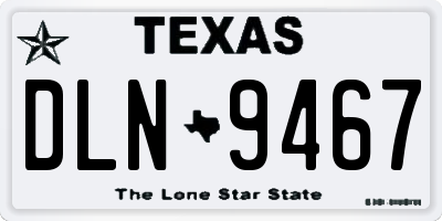 TX license plate DLN9467