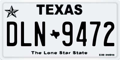 TX license plate DLN9472