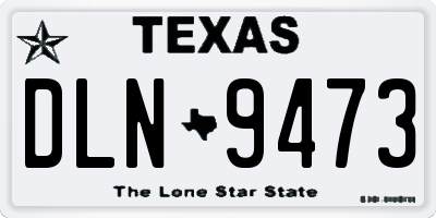 TX license plate DLN9473