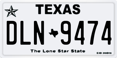TX license plate DLN9474