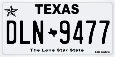 TX license plate DLN9477