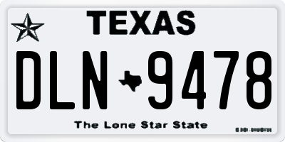 TX license plate DLN9478