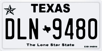 TX license plate DLN9480