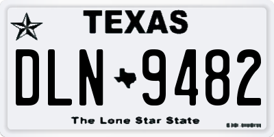 TX license plate DLN9482