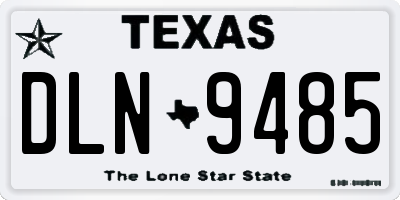 TX license plate DLN9485