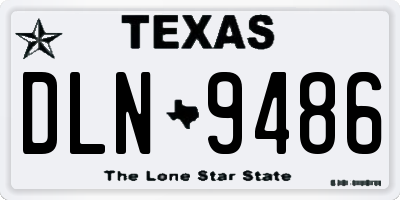 TX license plate DLN9486