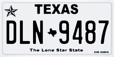TX license plate DLN9487