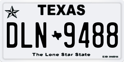 TX license plate DLN9488