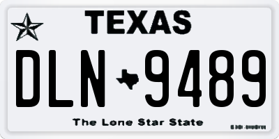 TX license plate DLN9489