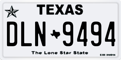 TX license plate DLN9494