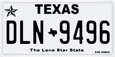 TX license plate DLN9496