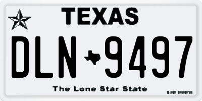 TX license plate DLN9497