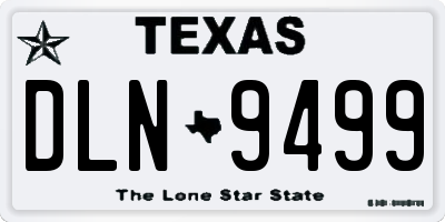 TX license plate DLN9499