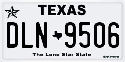 TX license plate DLN9506