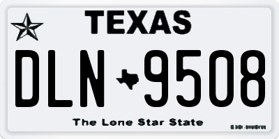 TX license plate DLN9508