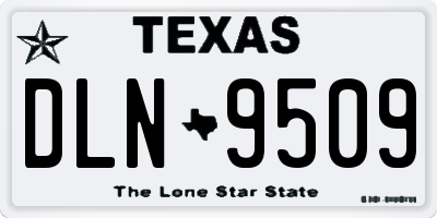 TX license plate DLN9509