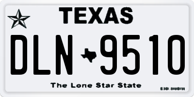 TX license plate DLN9510