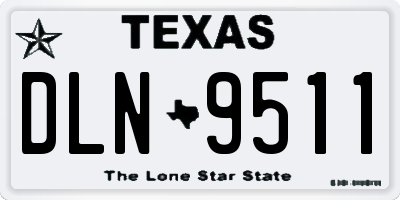 TX license plate DLN9511