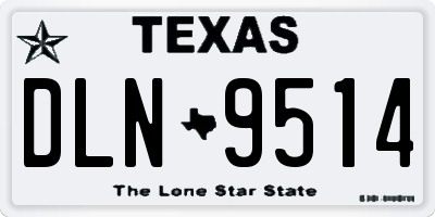 TX license plate DLN9514