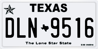TX license plate DLN9516