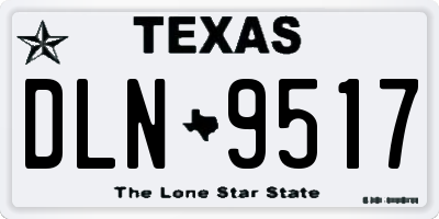 TX license plate DLN9517