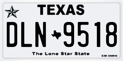 TX license plate DLN9518