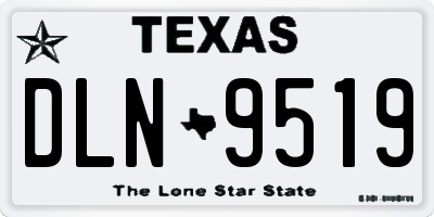 TX license plate DLN9519