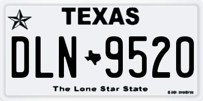 TX license plate DLN9520