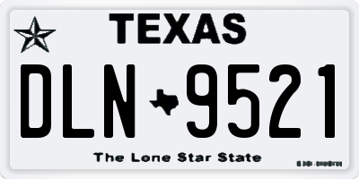 TX license plate DLN9521