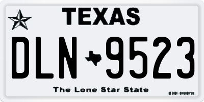 TX license plate DLN9523