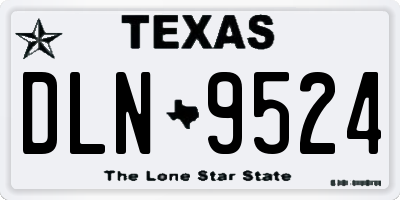 TX license plate DLN9524