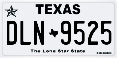 TX license plate DLN9525