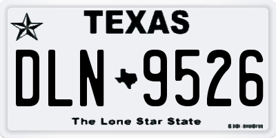 TX license plate DLN9526