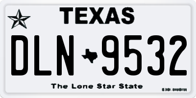 TX license plate DLN9532