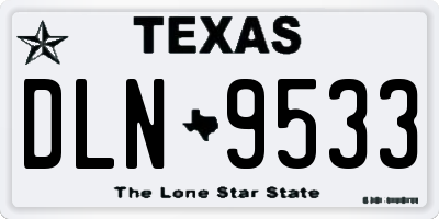 TX license plate DLN9533