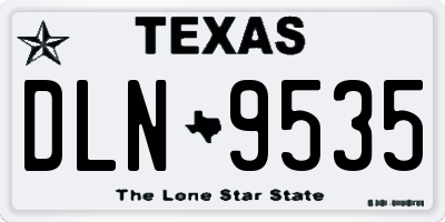 TX license plate DLN9535
