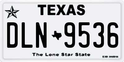 TX license plate DLN9536