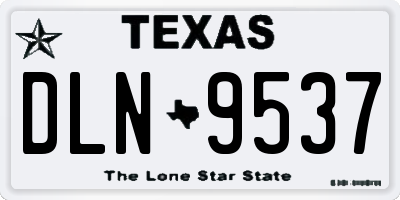 TX license plate DLN9537