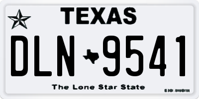 TX license plate DLN9541