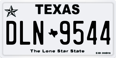 TX license plate DLN9544