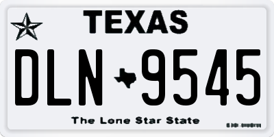 TX license plate DLN9545