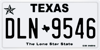 TX license plate DLN9546