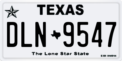 TX license plate DLN9547