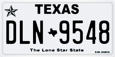 TX license plate DLN9548