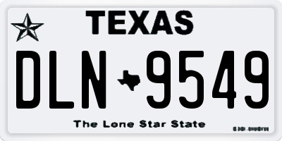 TX license plate DLN9549