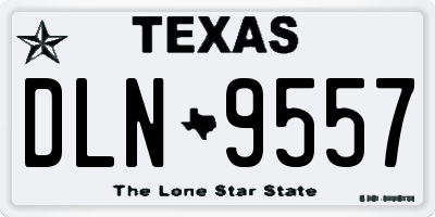 TX license plate DLN9557