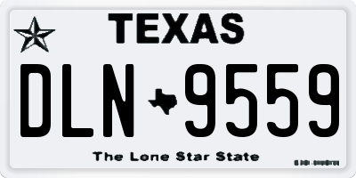 TX license plate DLN9559