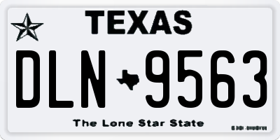 TX license plate DLN9563