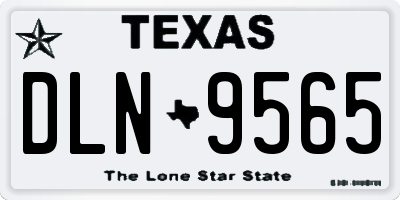 TX license plate DLN9565